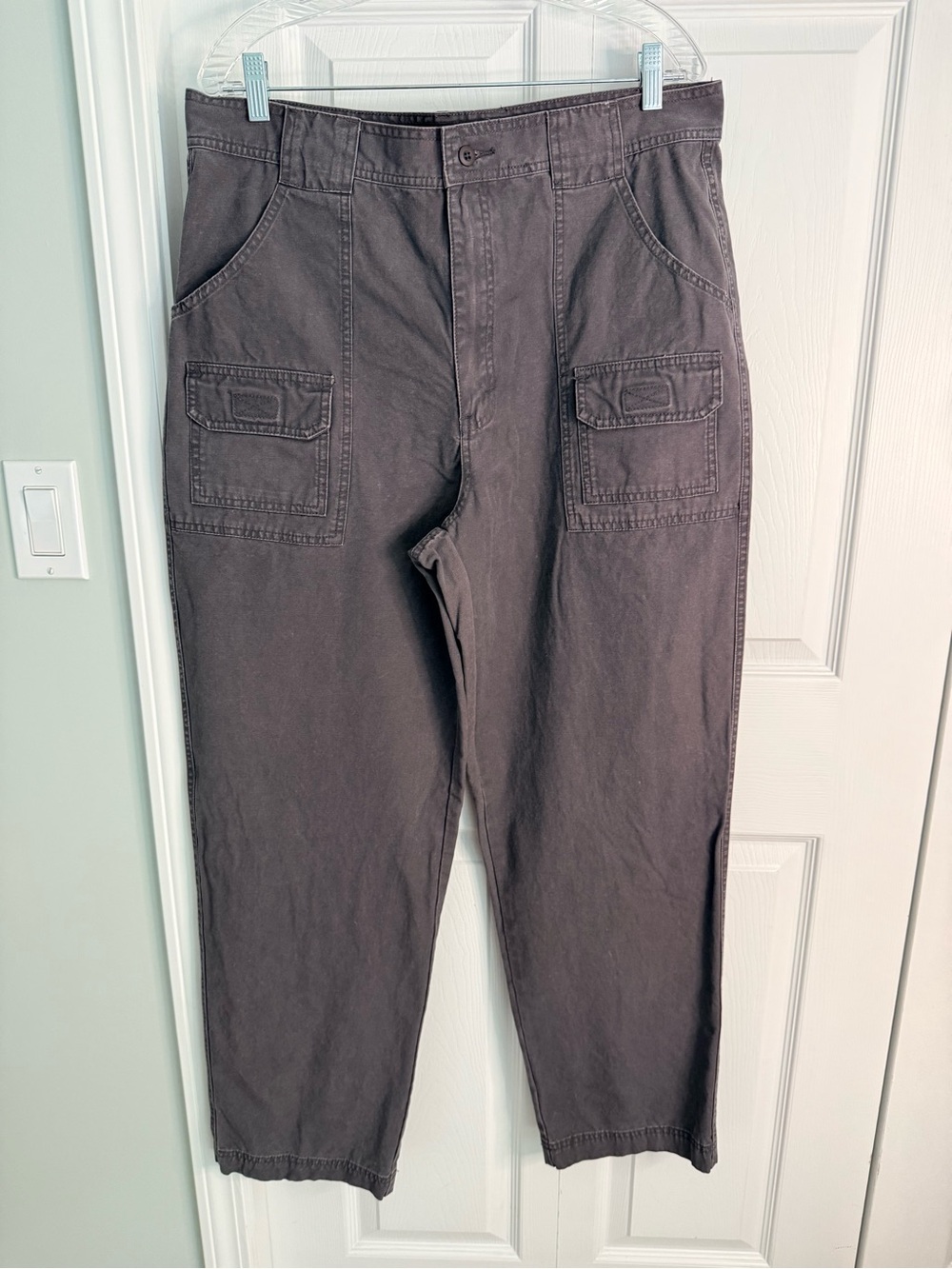 Cabela's Gray 7-Pocket Hiker Cargo Pants Size 36x32 Cotton Canvas Outdoor